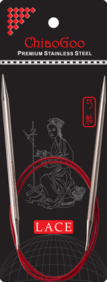 ChiaoGoo - 24" RED Lace SS Circular Needles