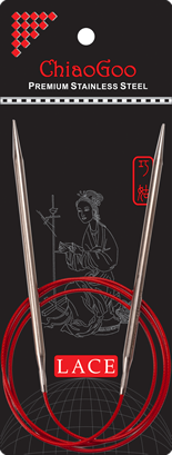 ChiaoGoo - 40" RED Lace SS Circular Needles